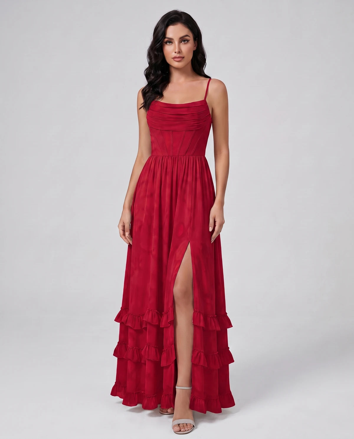 Oriane Maxi Dress — Red