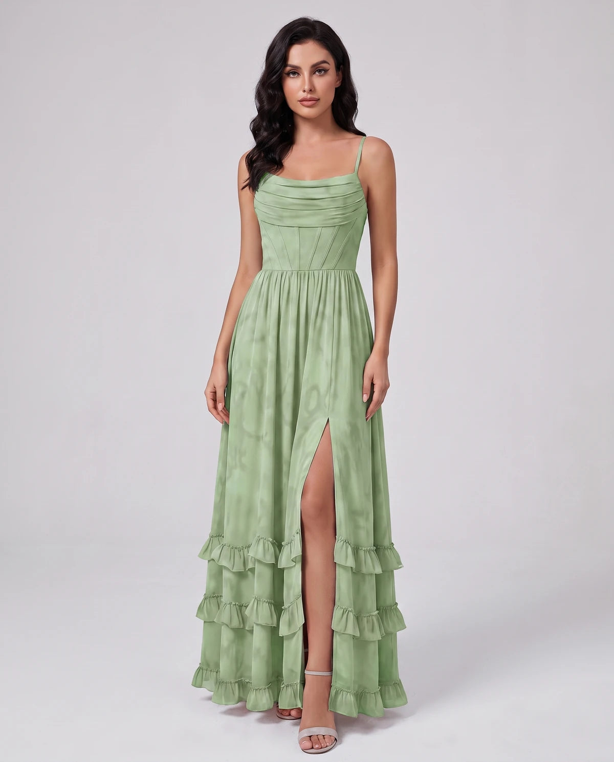 Oriane Maxi Dress — Sage Green