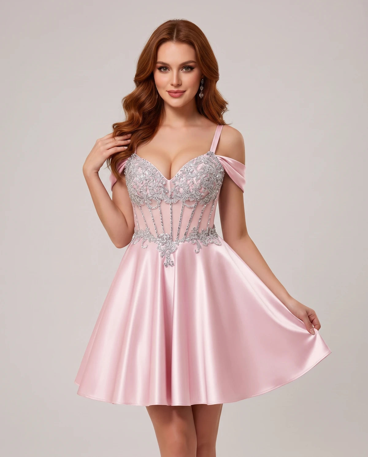 Ottilie Mini Dress — Pink