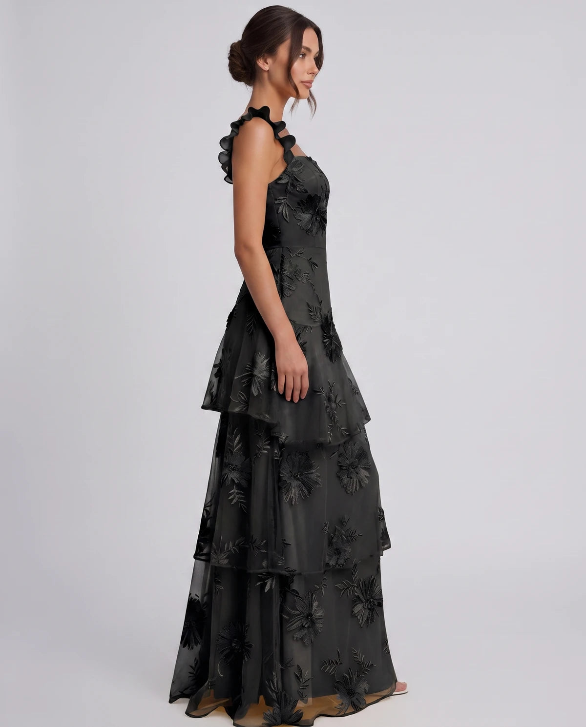 Palermo Maxi Dress — Black | SKU: SD-68801-black-2,SD-68801-black-4,SD-68801-black-6,SD-68801-black-8,SD-68801-black-10,SD-68801-black-12,SD-68801-black-14,SD-68801-black-16,SD-68801-black-16 Plus,SD-68801-black-20 Plus,SD-68801-black-20W,SD-68801-black-22W