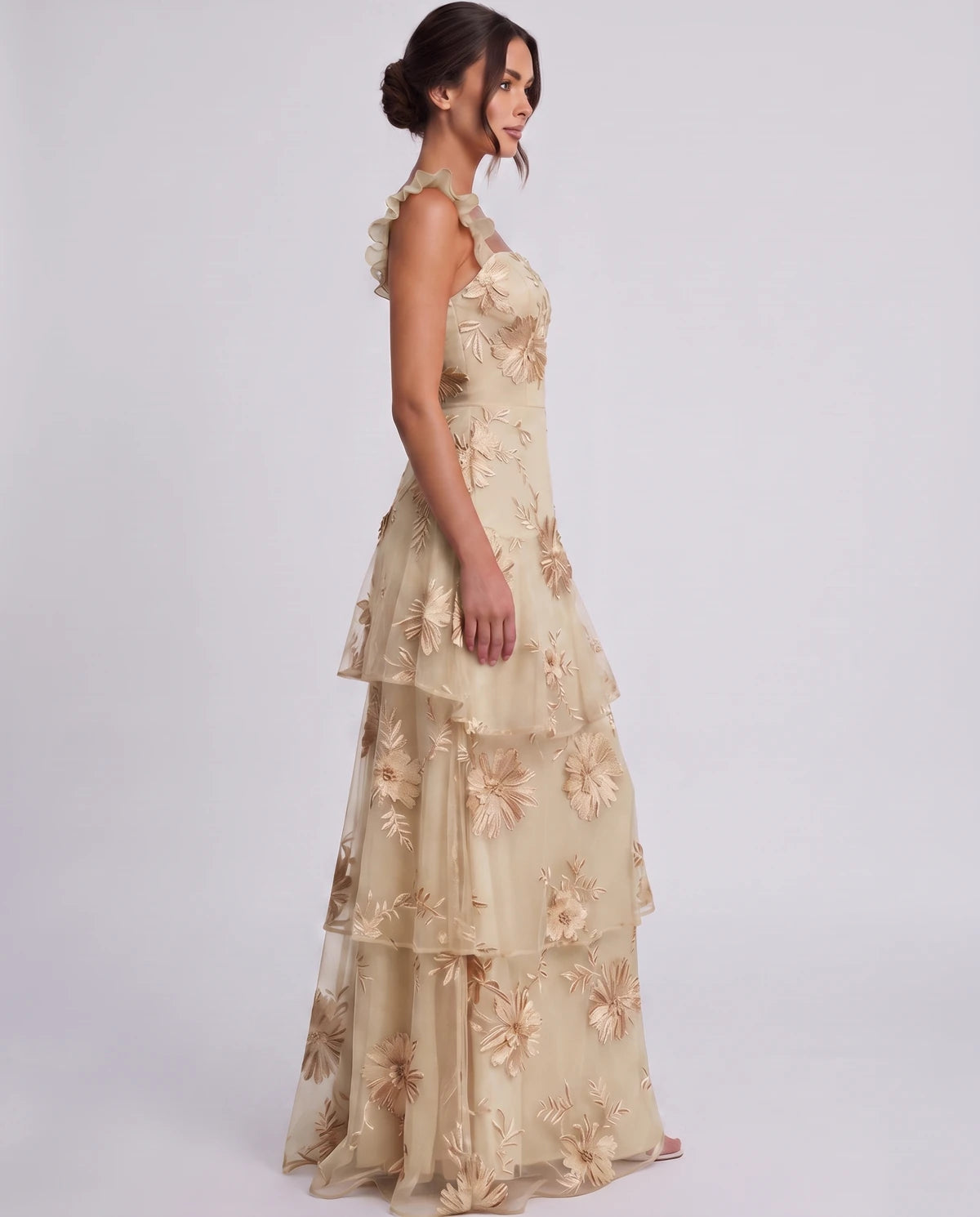 Palermo Maxi Dress — Champagne | SKU: SD-68801-champagne-2,SD-68801-champagne-4,SD-68801-champagne-6,SD-68801-champagne-8,SD-68801-champagne-10,SD-68801-champagne-12,SD-68801-champagne-14,SD-68801-champagne-16,SD-68801-champagne-16 Plus,SD-68801-champagne-20 Plus,SD-68801-champagne-20W,SD-68801-champagne-22W