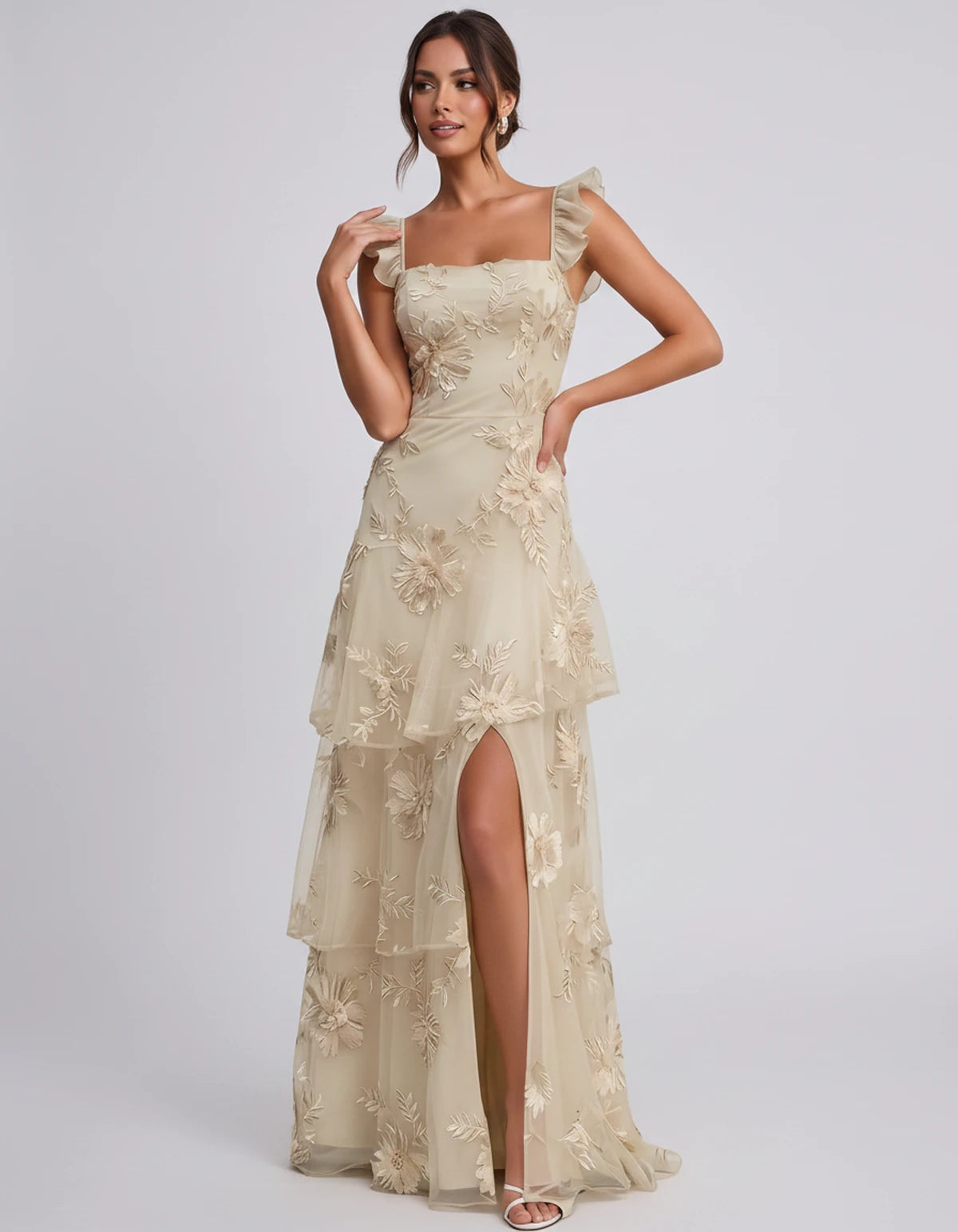 Palermo Maxi Dress — Champagne | SKU: SD-68801-champagne-2,SD-68801-champagne-4,SD-68801-champagne-6,SD-68801-champagne-8,SD-68801-champagne-10,SD-68801-champagne-12,SD-68801-champagne-14,SD-68801-champagne-16,SD-68801-champagne-16 Plus,SD-68801-champagne-20 Plus,SD-68801-champagne-20W,SD-68801-champagne-22W
