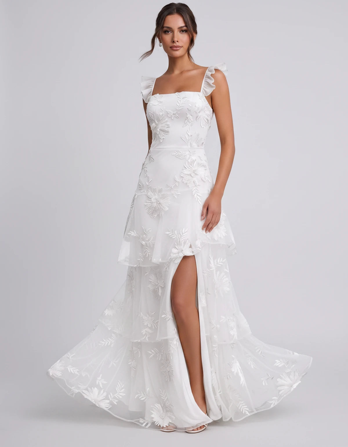Palermo Maxi Dress — White | SKU: SD-68801-white-2,SD-68801-white-4,SD-68801-white-6,SD-68801-white-8,SD-68801-white-10,SD-68801-white-12,SD-68801-white-14,SD-68801-white-16,SD-68801-white-16 Plus,SD-68801-white-20 Plus,SD-68801-white-20W,SD-68801-white-22W