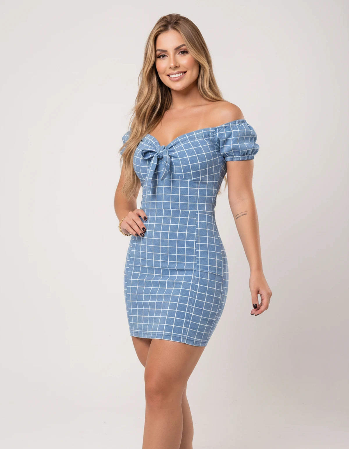 Pandora Mini Dress — Blue | SKU: SD-13989-blue-XS,SD-13989-blue-S,SD-13989-blue-M,SD-13989-blue-L,SD-13989-blue-XL,SD-13989-blue-2XL