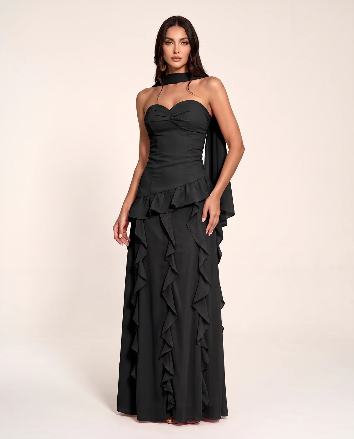 Parthenia Maxi Dress — Black
