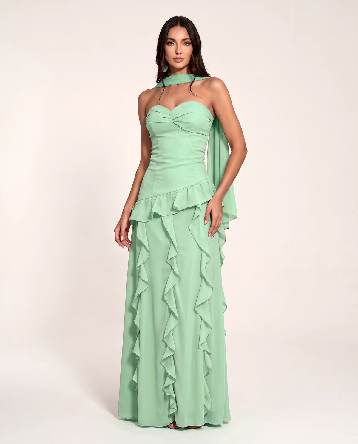 Parthenia Maxi Dress — Mint Green