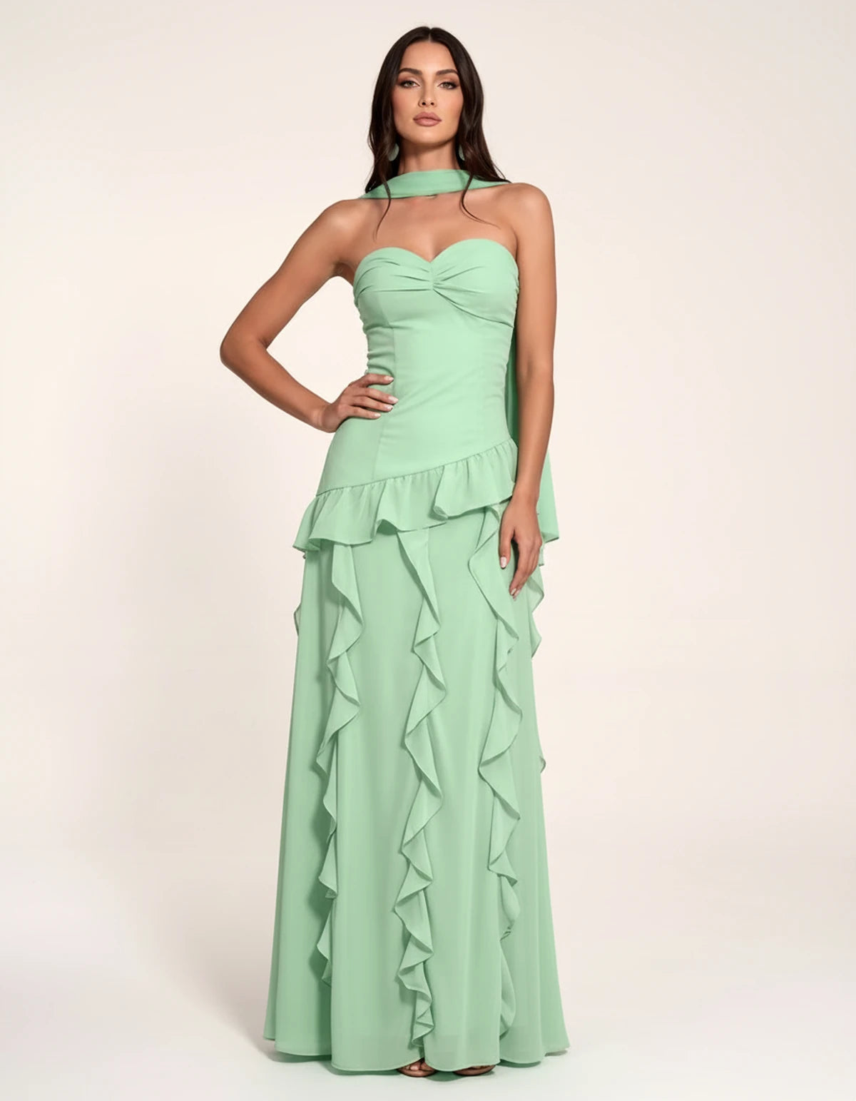 Parthenia Maxi Dress — Mint Green | SKU: SD-69572-mintgreen-XS,SD-69572-mintgreen-S,SD-69572-mintgreen-M,SD-69572-mintgreen-L,SD-69572-mintgreen-XL,SD-69572-mintgreen-2XL