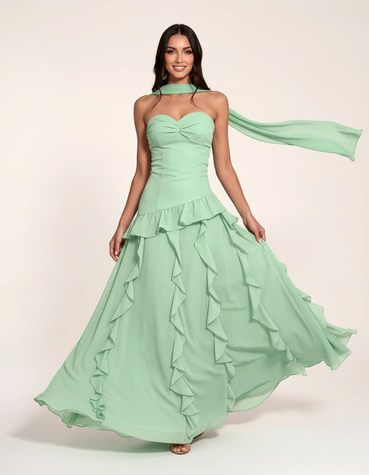 Parthenia Maxi Dress — Mint Green | SKU: SD-69572-mintgreen-XS,SD-69572-mintgreen-S,SD-69572-mintgreen-M,SD-69572-mintgreen-L,SD-69572-mintgreen-XL,SD-69572-mintgreen-2XL