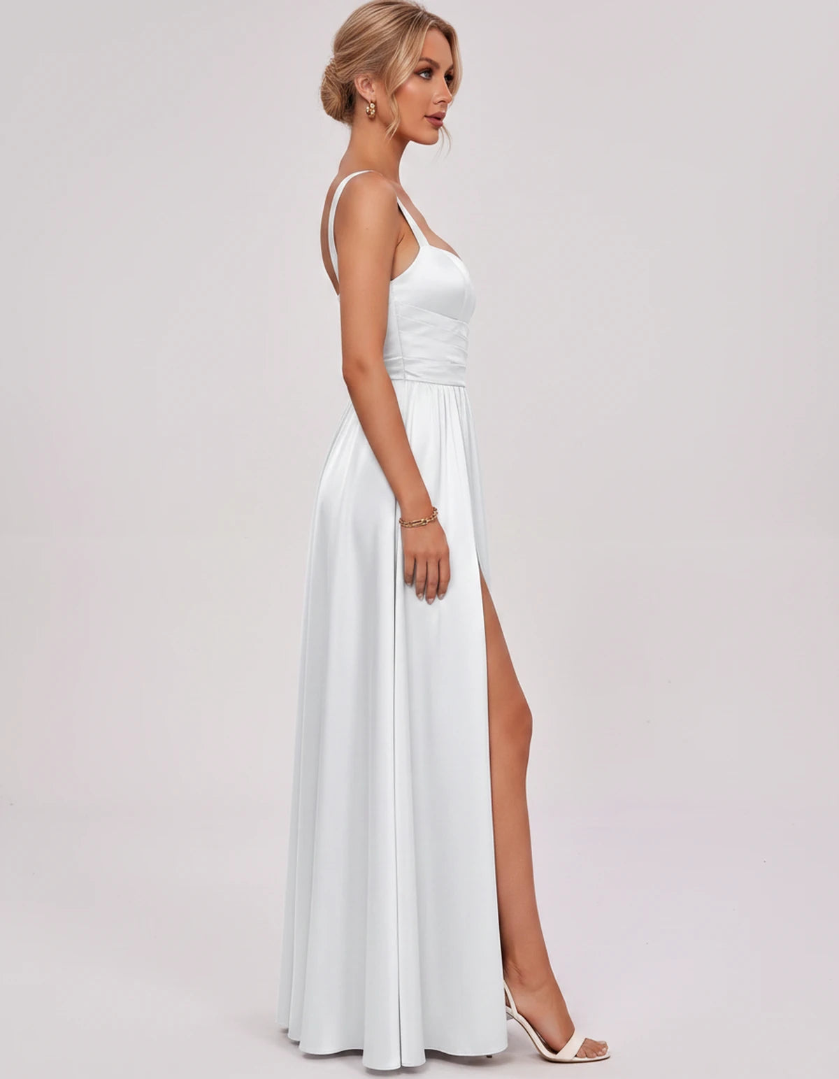 Pasadena Midi Dresses — White | SKU: SD-73317-white-2,SD-73317-white-4,SD-73317-white-6,SD-73317-white-8,SD-73317-white-10,SD-73317-white-12,SD-73317-white-14,SD-73317-white-16,SD-73317-white-16W,SD-73317-white-18W,SD-73317-white-20W,SD-73317-white-22W