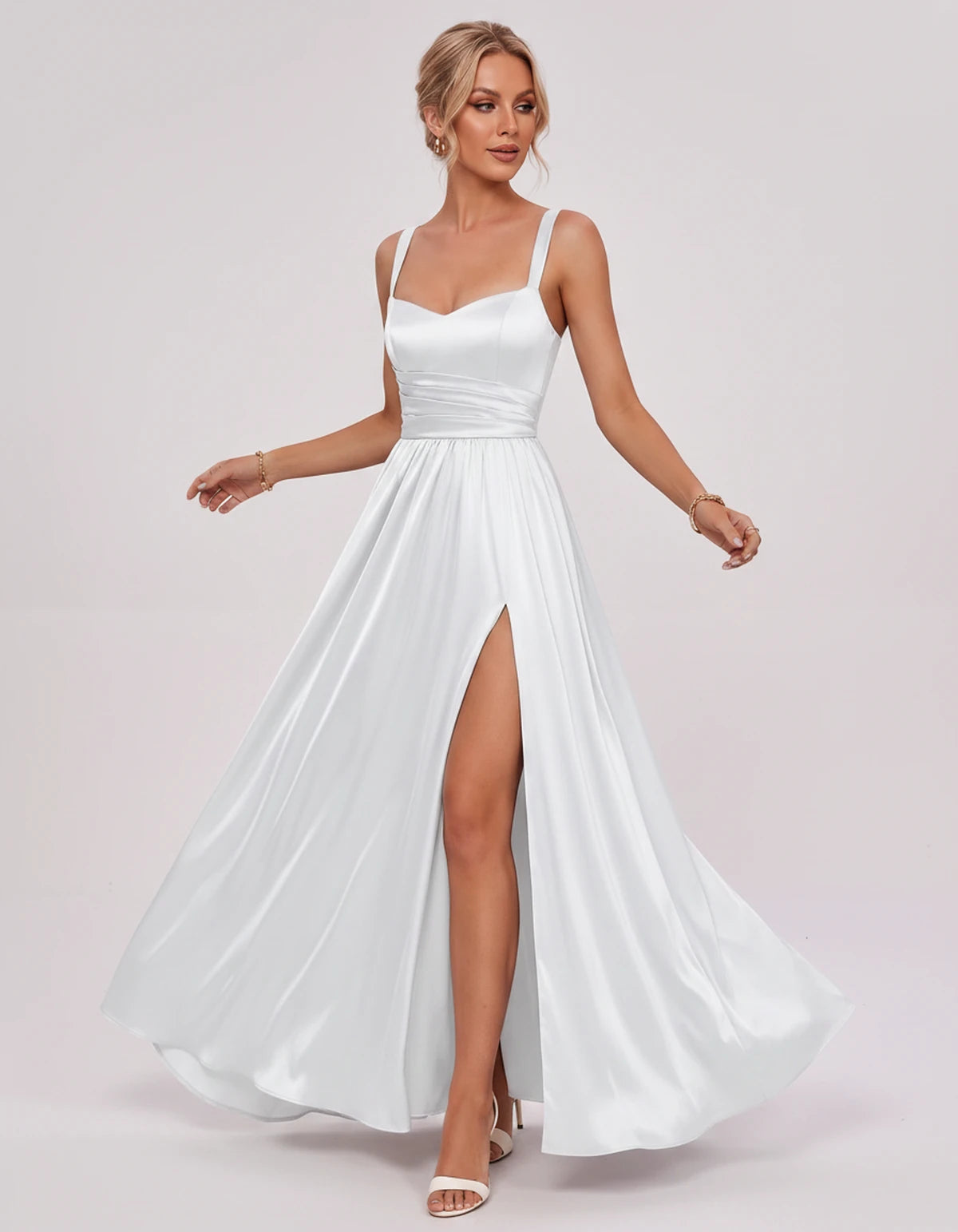 Pasadena Midi Dresses — White | SKU: SD-73317-white-2,SD-73317-white-4,SD-73317-white-6,SD-73317-white-8,SD-73317-white-10,SD-73317-white-12,SD-73317-white-14,SD-73317-white-16,SD-73317-white-16W,SD-73317-white-18W,SD-73317-white-20W,SD-73317-white-22W