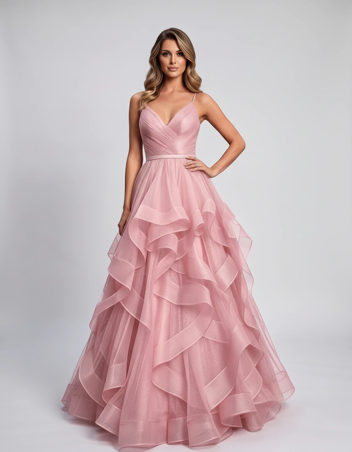 Pastorale Maxi Dress — Blush Pink | SKU: SD-72195-blushpink-XS,SD-72195-blushpink-S,SD-72195-blushpink-M,SD-72195-blushpink-L,SD-72195-blushpink-XL,SD-72195-blushpink-2XL