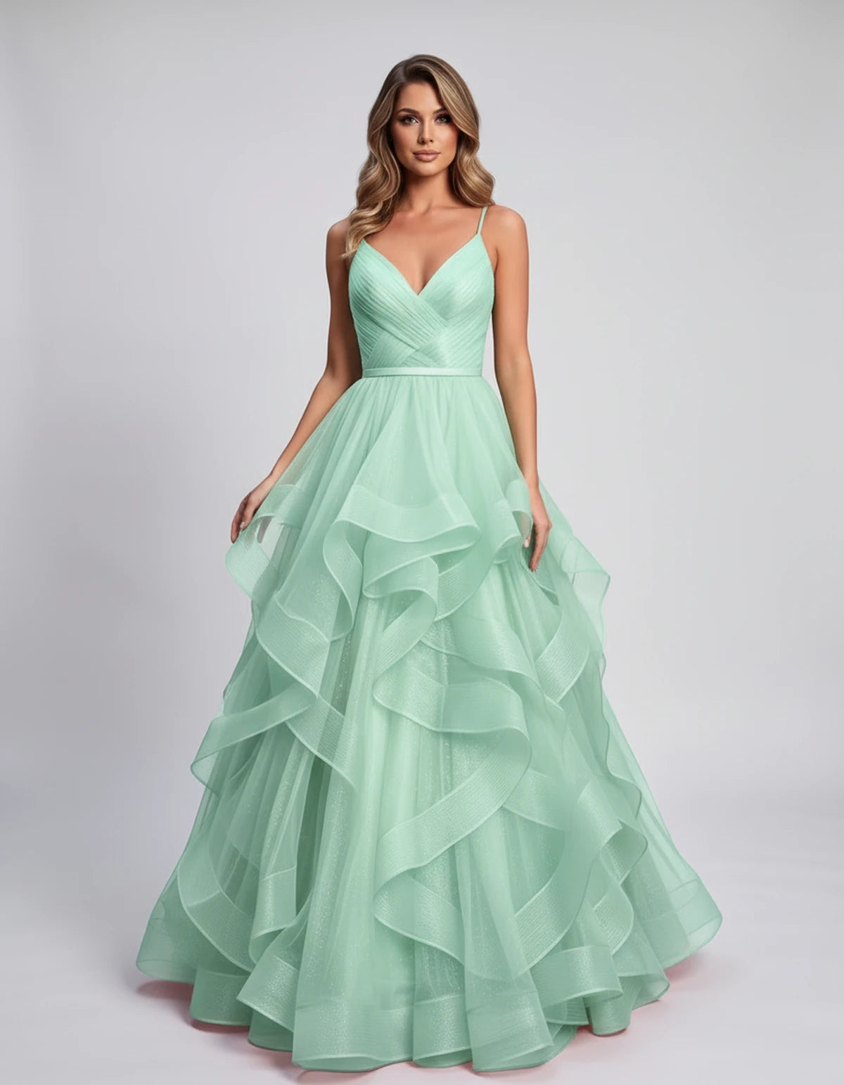 Pastorale Maxi Dress — Mint Green | SKU: SD-72195-mintgreen-XS,SD-72195-mintgreen-S,SD-72195-mintgreen-M,SD-72195-mintgreen-L,SD-72195-mintgreen-XL,SD-72195-mintgreen-2XL