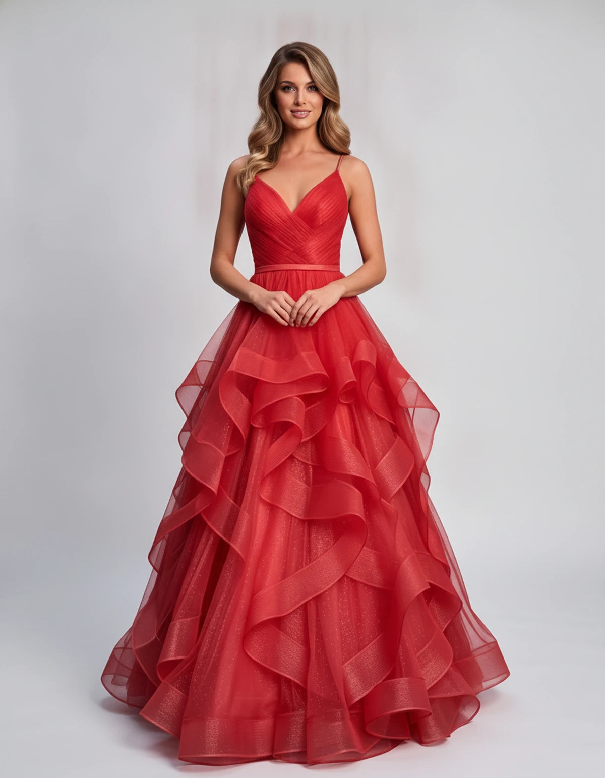 Pastorale Maxi Dress — Red | SKU: SD-72195-red-XS,SD-72195-red-S,SD-72195-red-M,SD-72195-red-L,SD-72195-red-XL,SD-72195-red-2XL