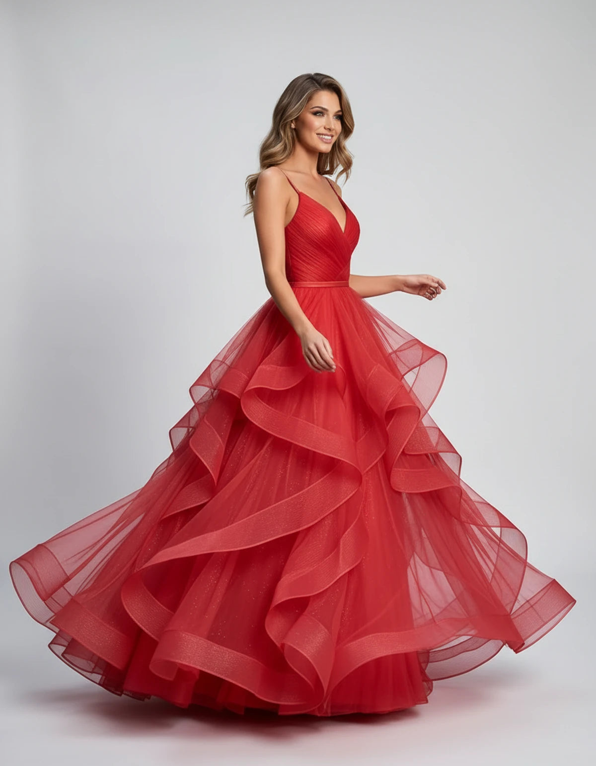 Pastorale Maxi Dress — Red | SKU: SD-72195-red-XS,SD-72195-red-S,SD-72195-red-M,SD-72195-red-L,SD-72195-red-XL,SD-72195-red-2XL