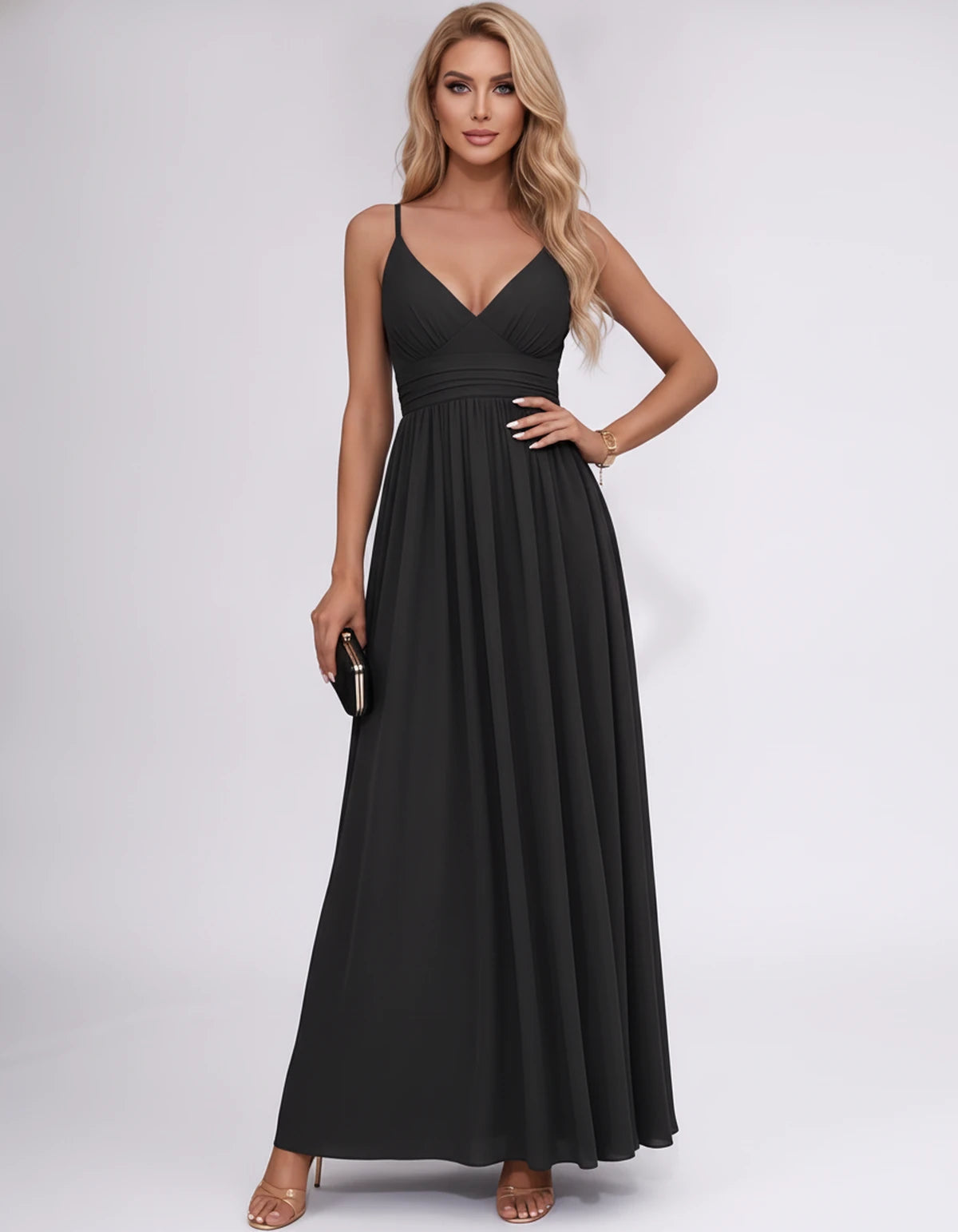 Pavlina Maxi Dress — Black | SKU: SD-94482-black-2,SD-94482-black-4,SD-94482-black-6,SD-94482-black-8,SD-94482-black-10,SD-94482-black-12,SD-94482-black-14,SD-94482-black-16,SD-94482-black-16W,SD-94482-black-18W,SD-94482-black-20W,SD-94482-black-22W