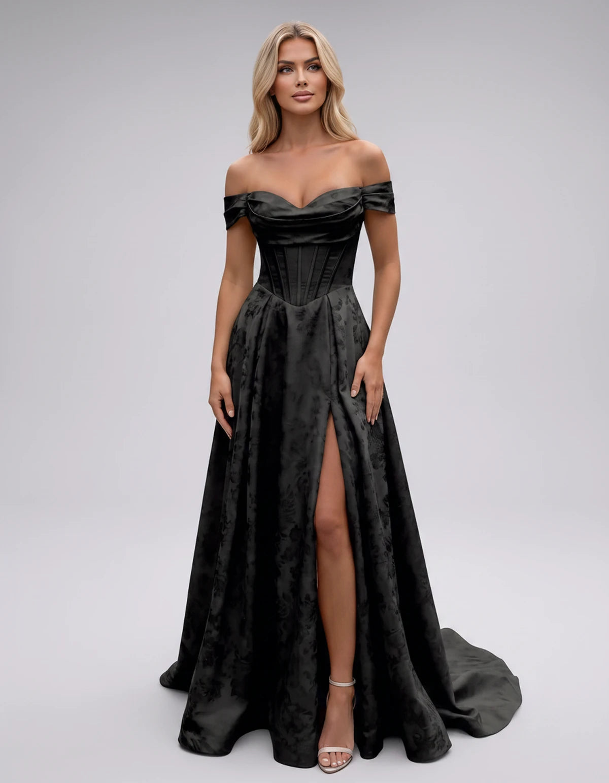 Persephone Maxi Dress — Black | SKU: SD-64231-black-2,SD-64231-black-4,SD-64231-black-6,SD-64231-black-8,SD-64231-black-10,SD-64231-black-12,SD-64231-black-14,SD-64231-black-16,SD-64231-black-16W,SD-64231-black-18W,SD-64231-black-20W,SD-64231-black-14W