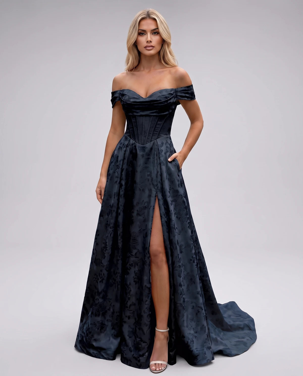 Persephone Maxi Dress — Navy