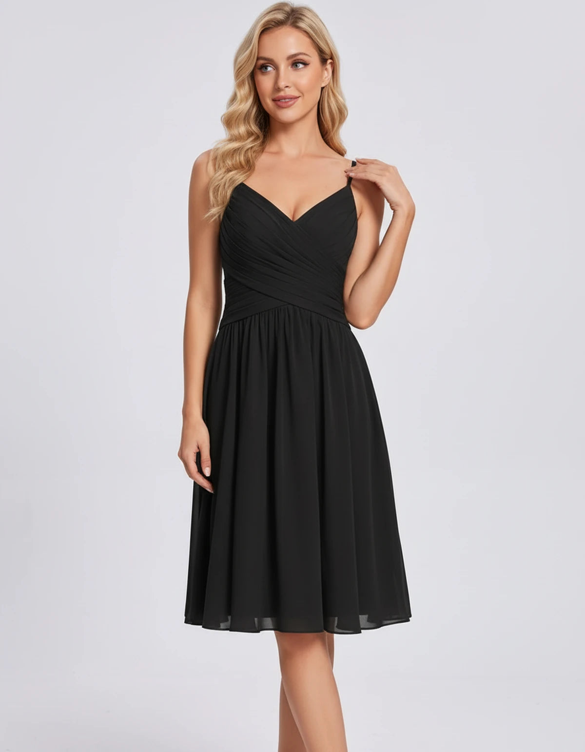 Petronella Mini Dress — Black | SKU: SD-24392-black-2,SD-24392-black-4,SD-24392-black-6,SD-24392-black-8,SD-24392-black-10,SD-24392-black-12,SD-24392-black-14,SD-24392-black-16,SD-24392-black-16W,SD-24392-black-18W,SD-24392-black-20W,SD-24392-black-22W