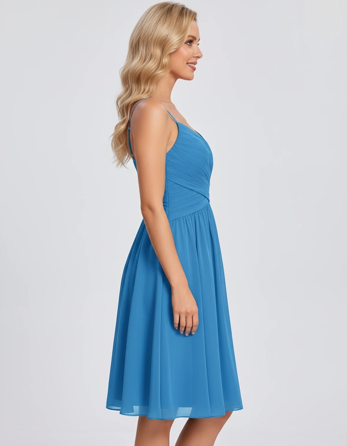 Petronella Mini Dress — Blue | SKU: SD-24392-blue-2,SD-24392-blue-4,SD-24392-blue-6,SD-24392-blue-8,SD-24392-blue-10,SD-24392-blue-12,SD-24392-blue-14,SD-24392-blue-16,SD-24392-blue-16W,SD-24392-blue-18W,SD-24392-blue-20W,SD-24392-blue-22W