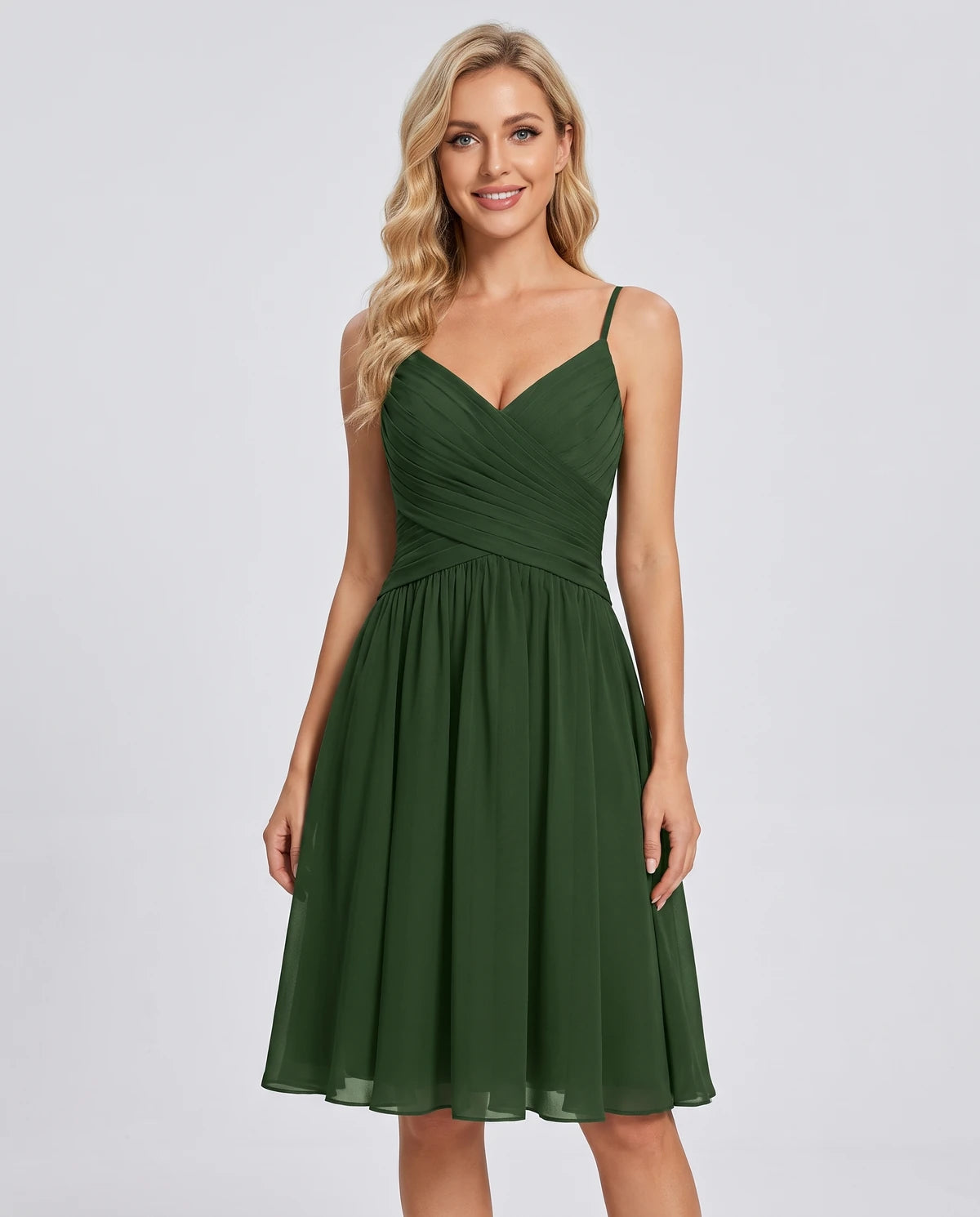 Petronella Mini Dress — Emerald Green
