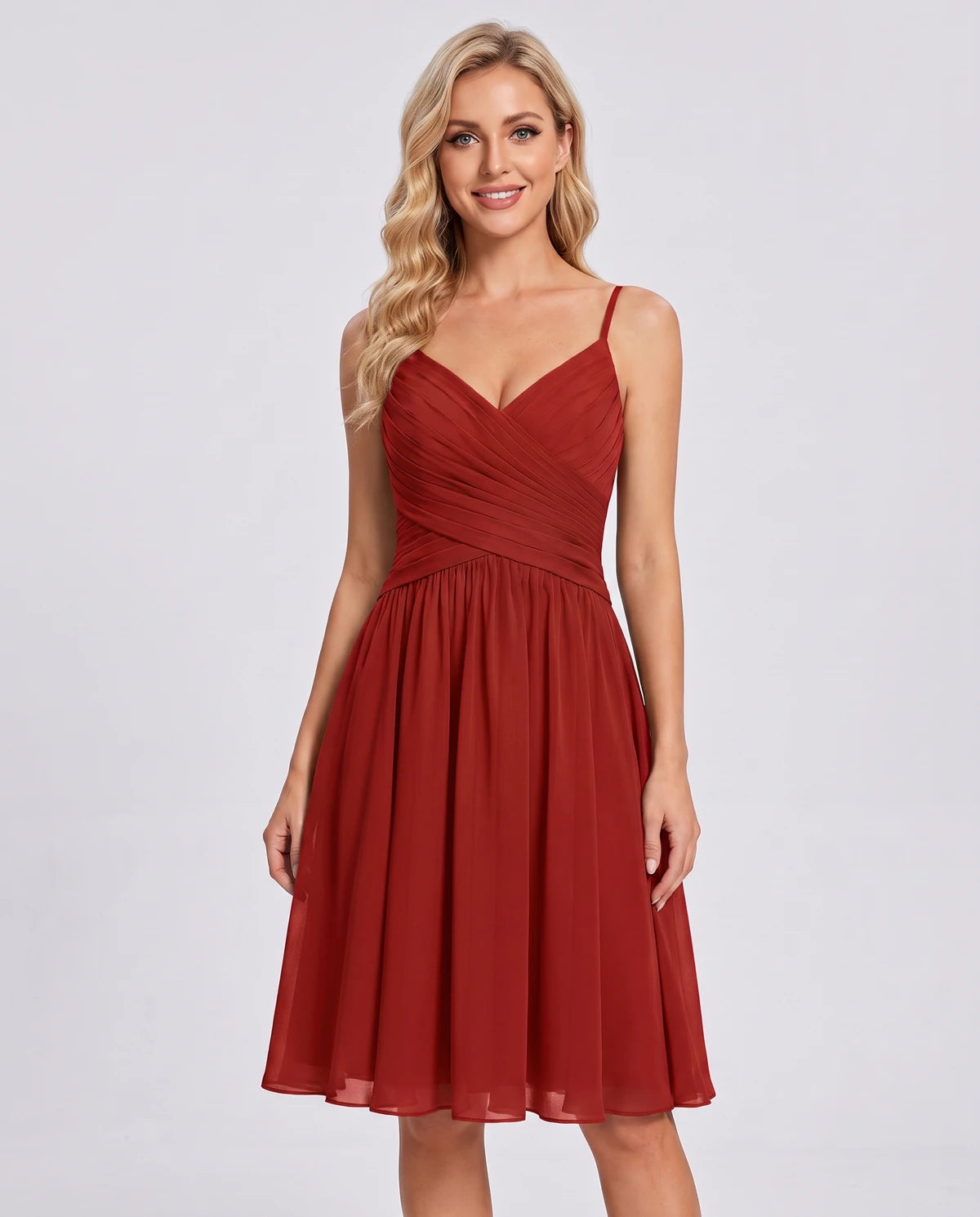Petronella Mini Dress — Red