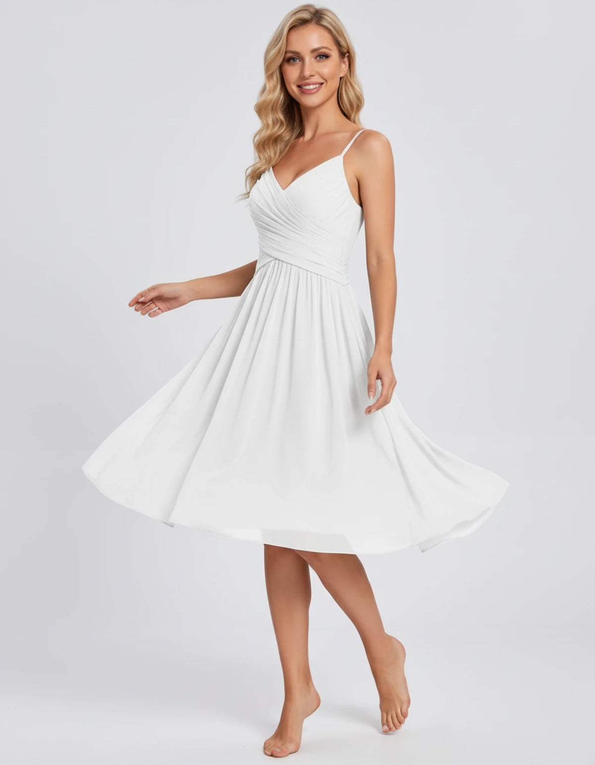 Petronella Mini Dress — White | SKU: SD-24392-white-2,SD-24392-white-4,SD-24392-white-6,SD-24392-white-8,SD-24392-white-10,SD-24392-white-12,SD-24392-white-14,SD-24392-white-16,SD-24392-white-16W,SD-24392-white-18W,SD-24392-white-20W,SD-24392-white-22W