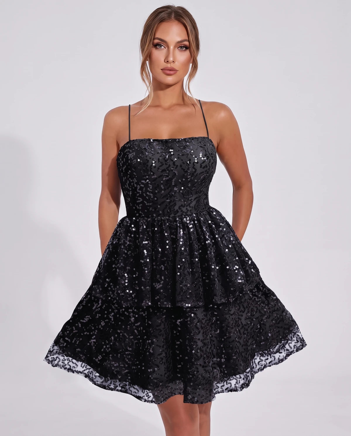 Pierrette Mini Dress — Black