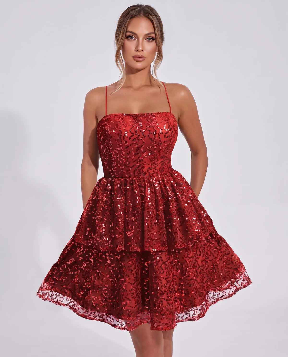 Pierrette Mini Dress — Red