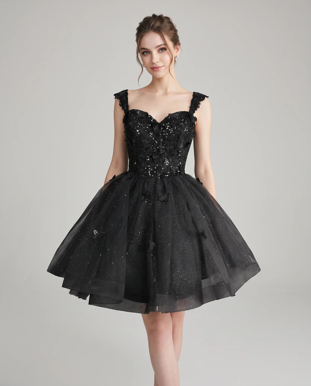 Quintessa Mini Dress — Black