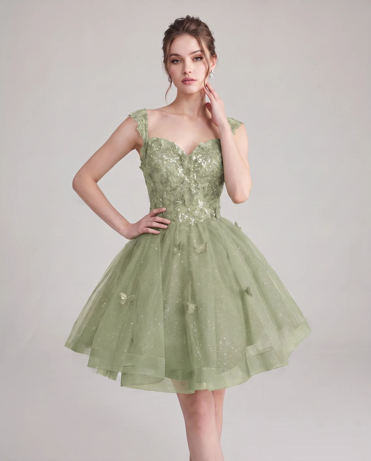 Quintessa Mini Dress — Dusty Sage | SKU: SD-50365-dustysage-2,SD-50365-dustysage-4,SD-50365-dustysage-6,SD-50365-dustysage-8,SD-50365-dustysage-10,SD-50365-dustysage-12,SD-50365-dustysage-14,SD-50365-dustysage-16,SD-50365-dustysage-16W,SD-50365-dustysage-18W,SD-50365-dustysage-20W,SD-50365-dustysage-22W