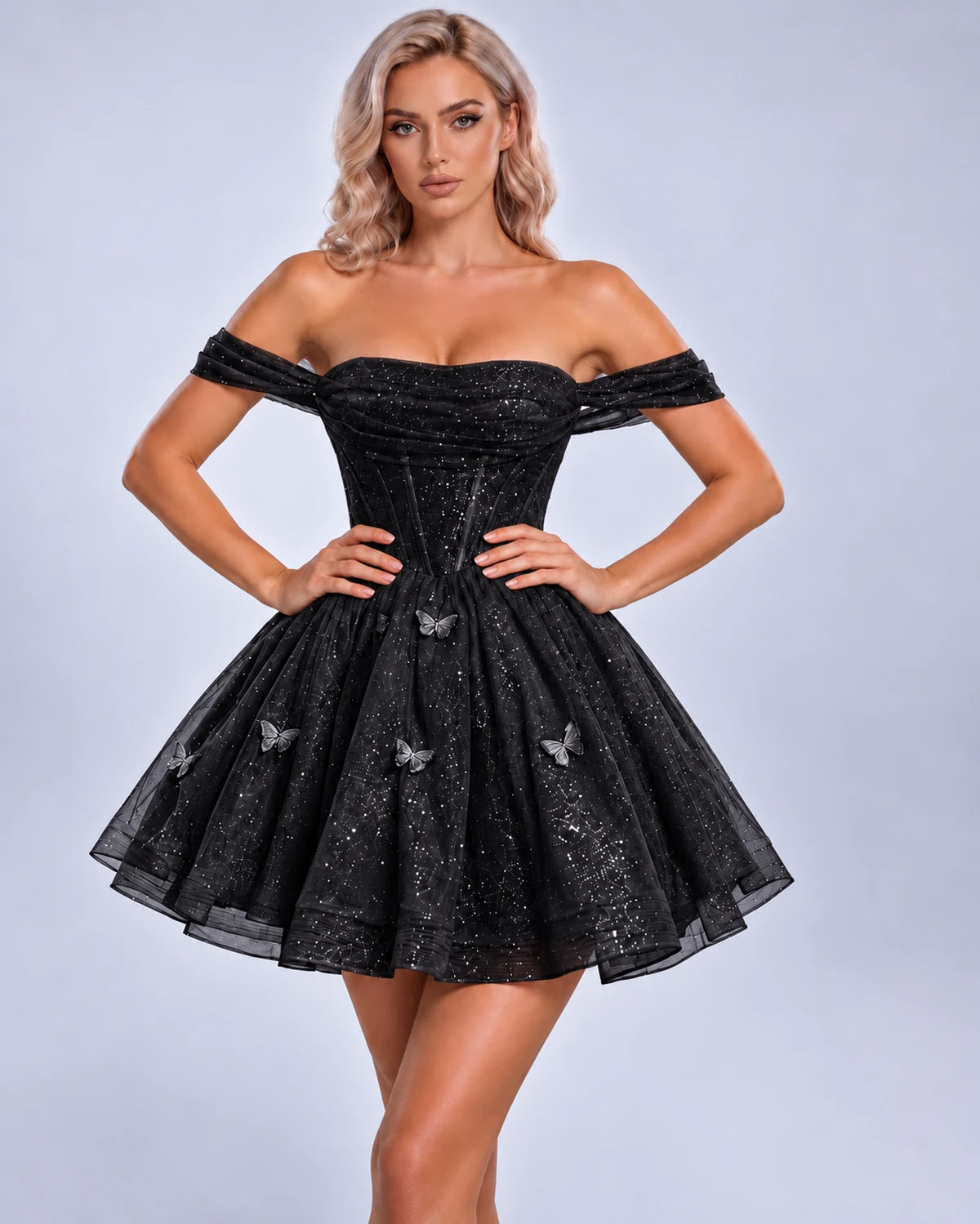 Quiterie Mini Dress — Black