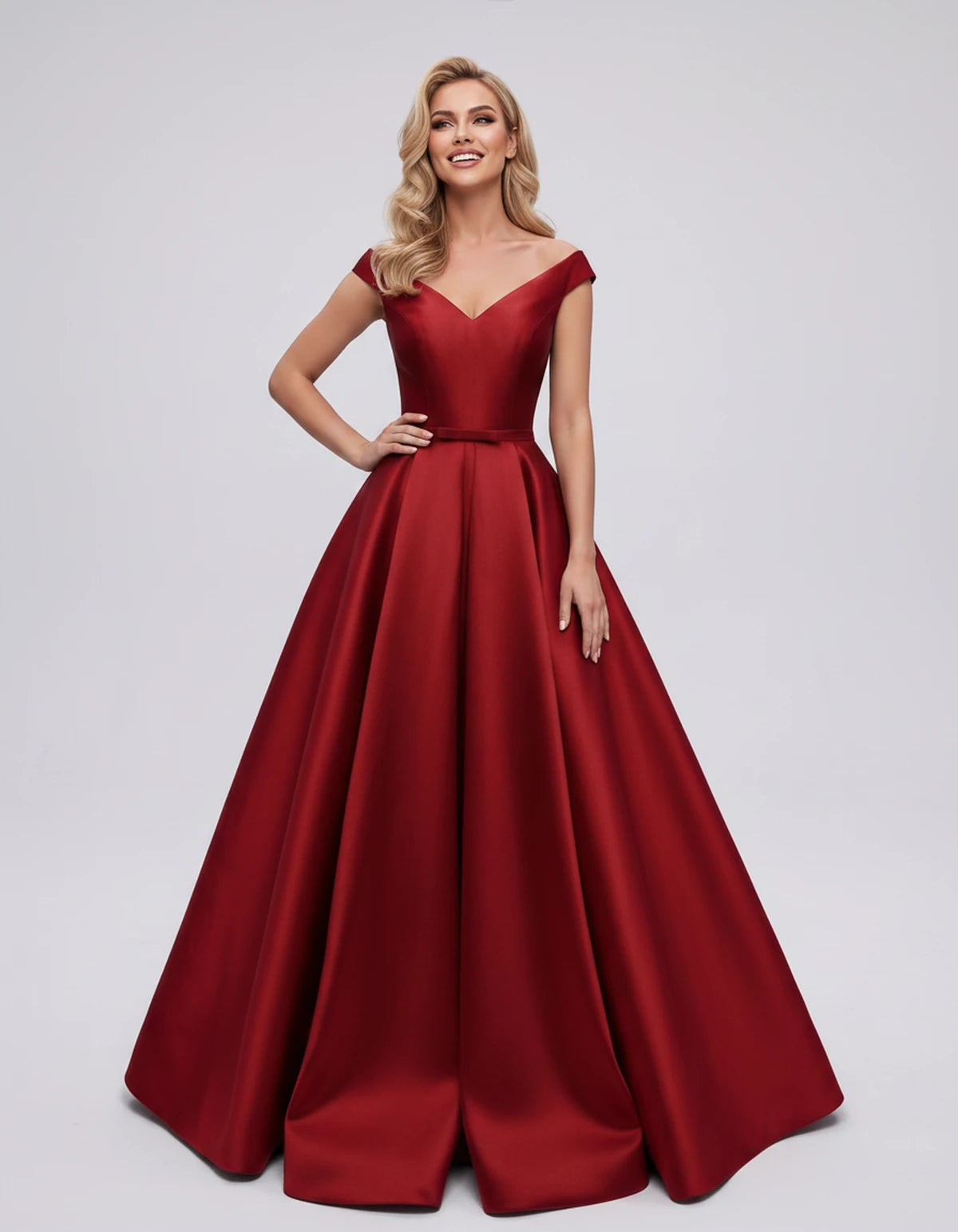 Ramona Maxi Dress — Red | SKU: SD-01717-red-2,SD-01717-red-4,SD-01717-red-6,SD-01717-red-8,SD-01717-red-10,SD-01717-red-12,SD-01717-red-14,SD-01717-red-16,SD-01717-red-16W,SD-01717-red-18W,SD-01717-red-20W,SD-01717-red-22W