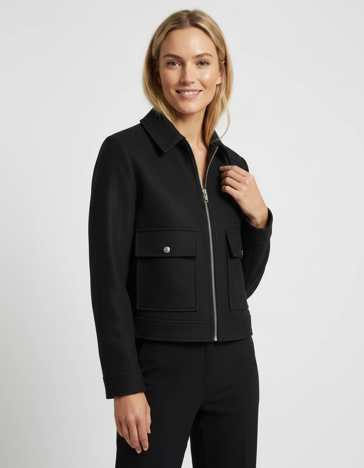 Renata Coat — Black | SKU: SD-61856-black-XS,SD-61856-black-S,SD-61856-black-M,SD-61856-black-L