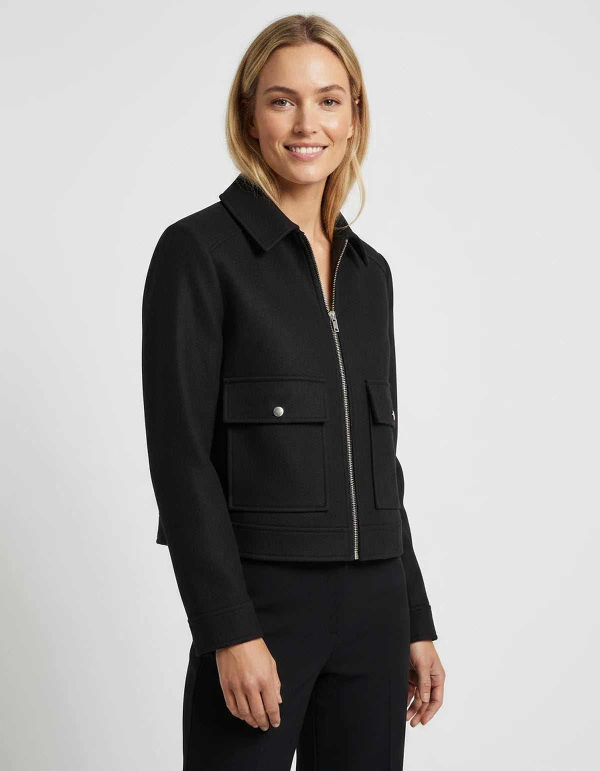 Renata Coat — Black | SKU: SD-61856-black-XS,SD-61856-black-S,SD-61856-black-M,SD-61856-black-L