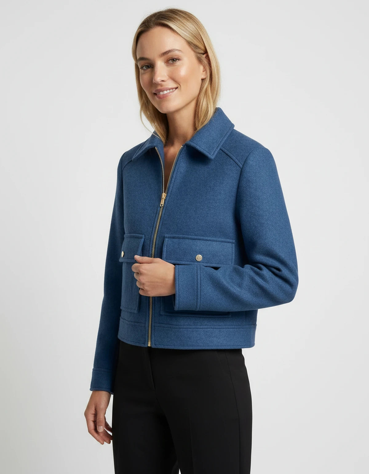 Renata Coat — Blue | SKU: SD-61856-blue-XS,SD-61856-blue-S,SD-61856-blue-M,SD-61856-blue-L