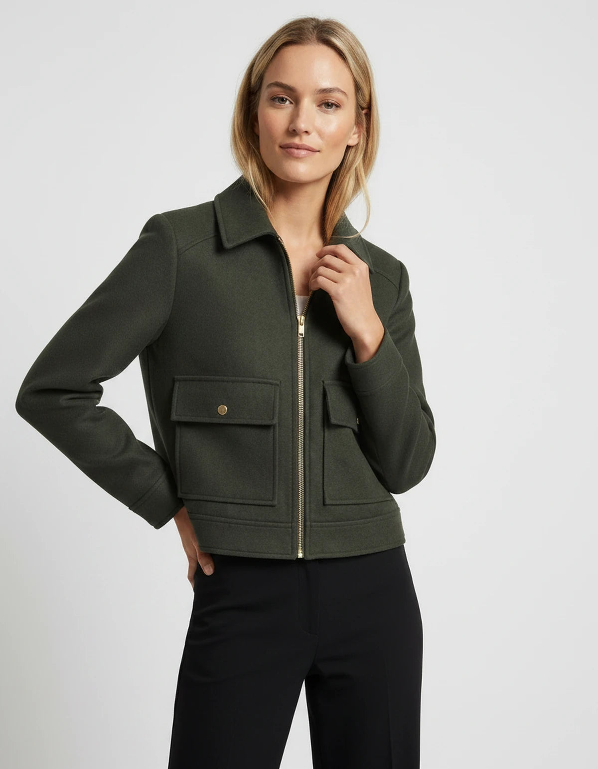 Renata Coat — Deep Green | SKU: SD-61856-deepgreen-XS,SD-61856-deepgreen-S,SD-61856-deepgreen-M,SD-61856-deepgreen-L