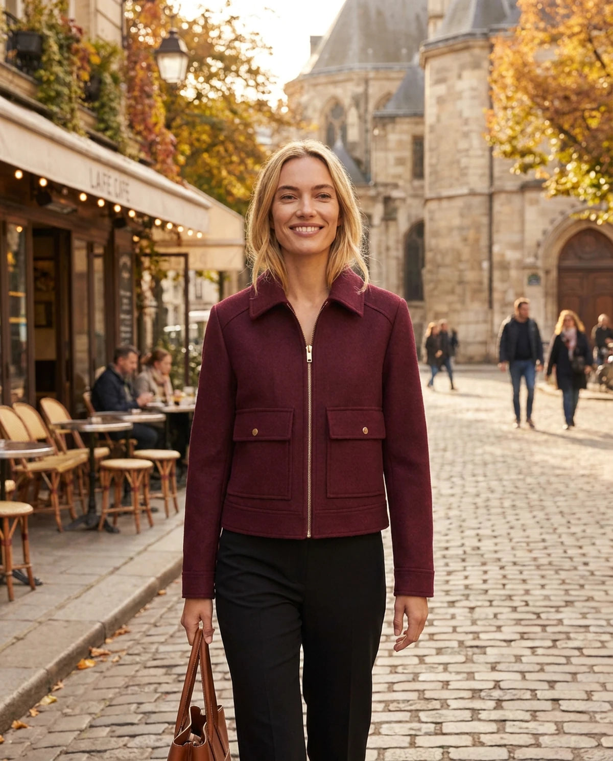 Renata Coat — Wine | SKU: SD-61856-wine-XS,SD-61856-wine-S,SD-61856-wine-M,SD-61856-wine-L