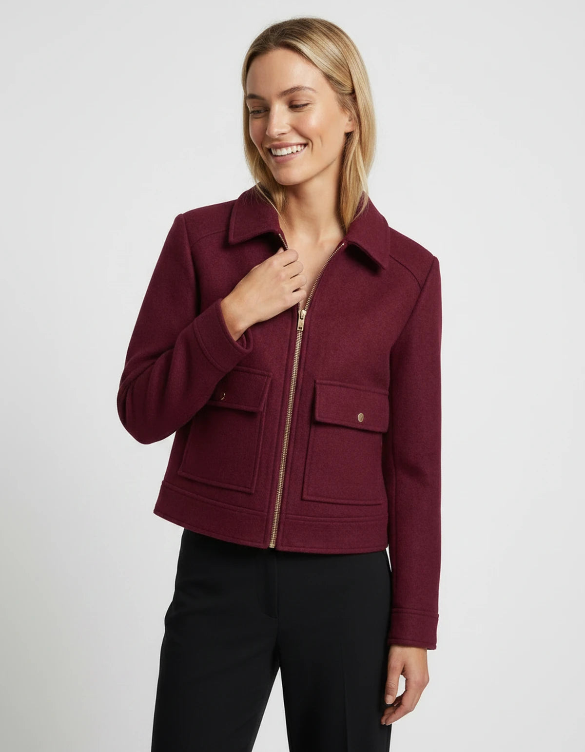 Renata Coat — Wine | SKU: SD-61856-wine-XS,SD-61856-wine-S,SD-61856-wine-M,SD-61856-wine-L