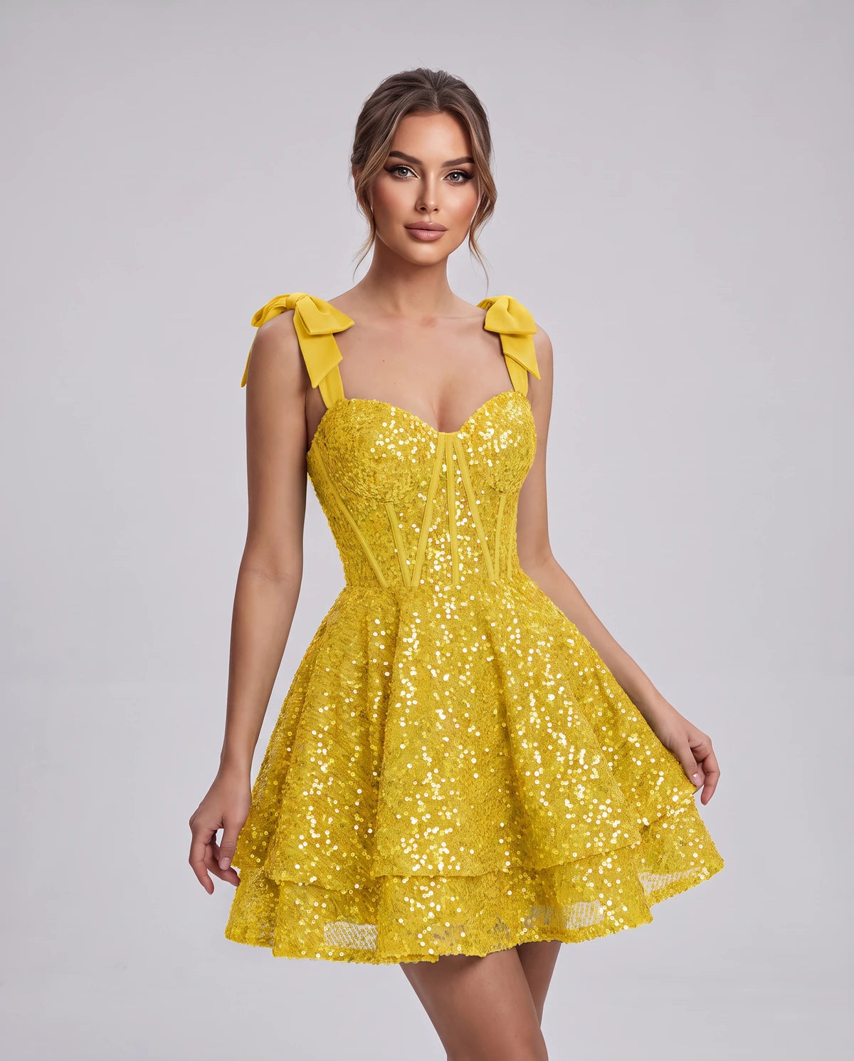 Rhiannon Mini Dress — Yellow