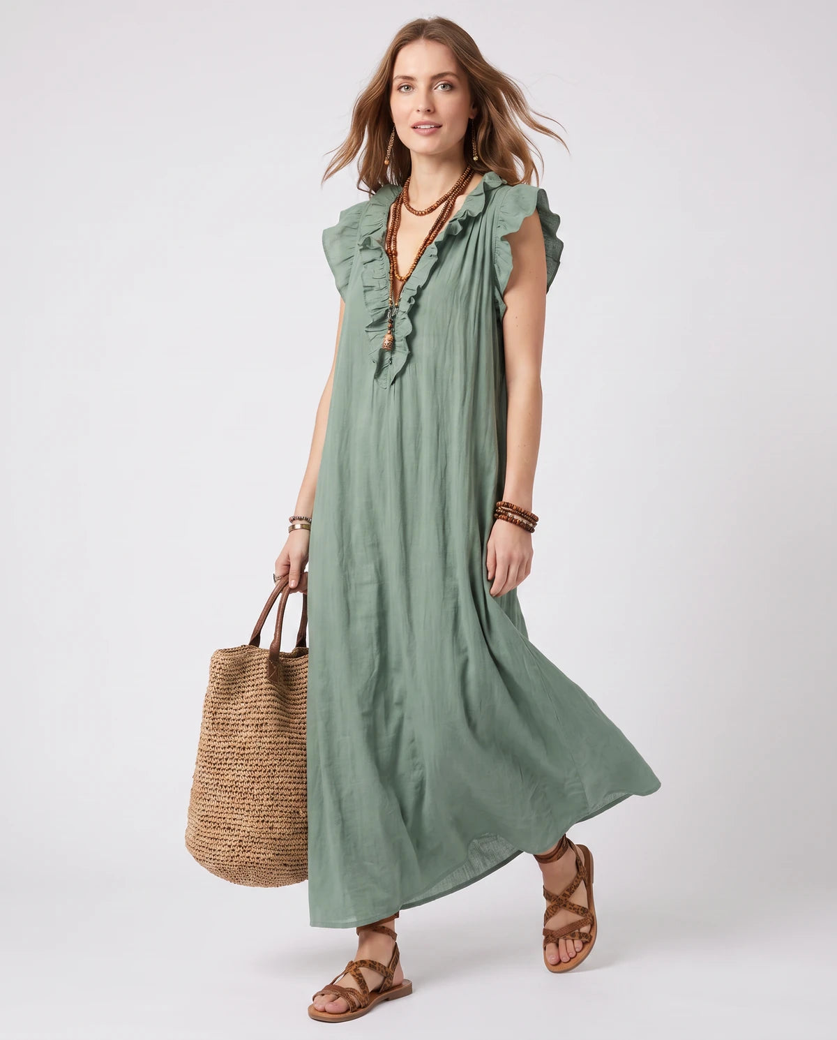 Rosanne Midi Dresses — Malachite Green | SKU: SD-04996-malachitegreen-XS,SD-04996-malachitegreen-S,SD-04996-malachitegreen-M,SD-04996-malachitegreen-L,SD-04996-malachitegreen-XL,SD-04996-malachitegreen-2XL