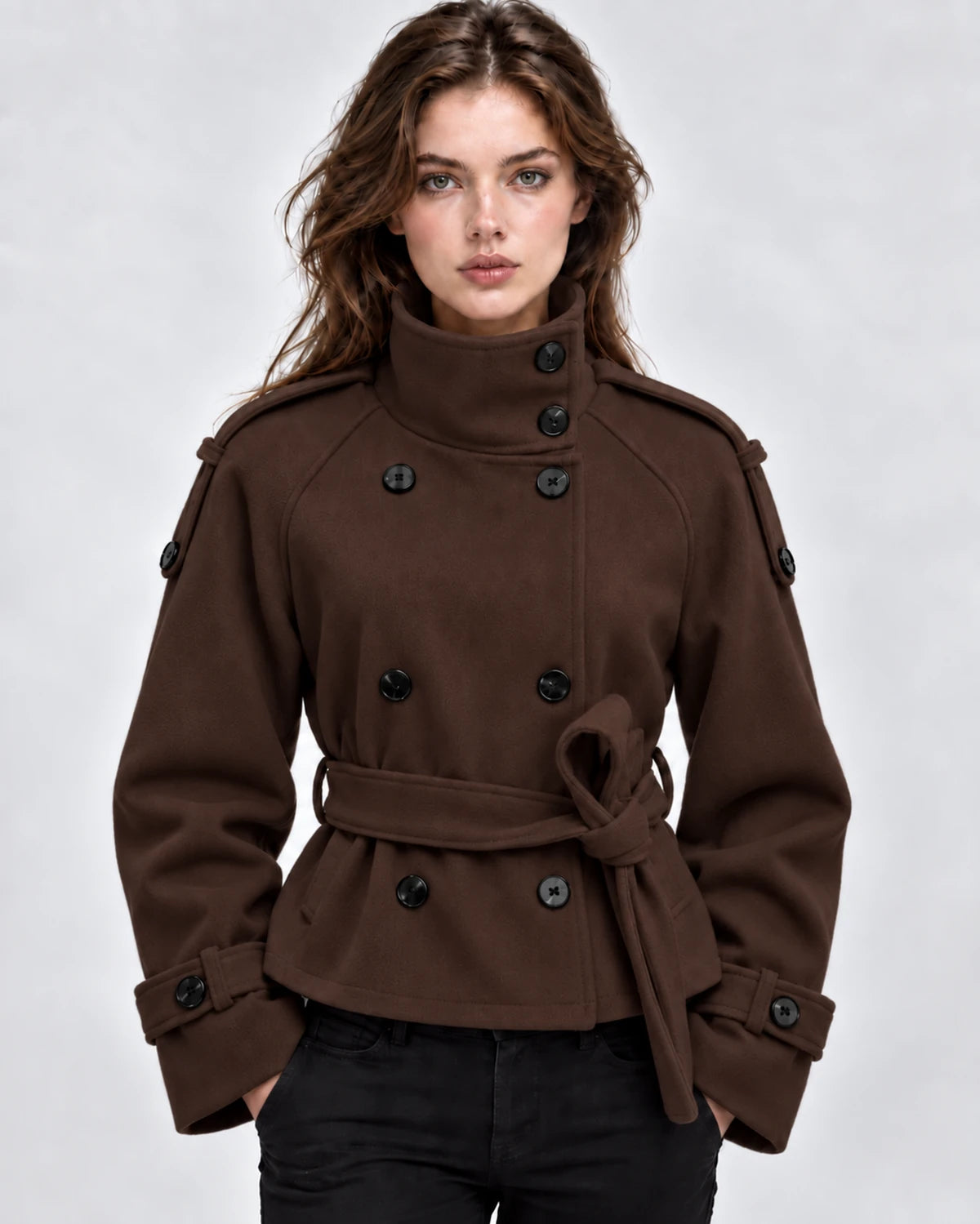 Salvia Coat — Brown