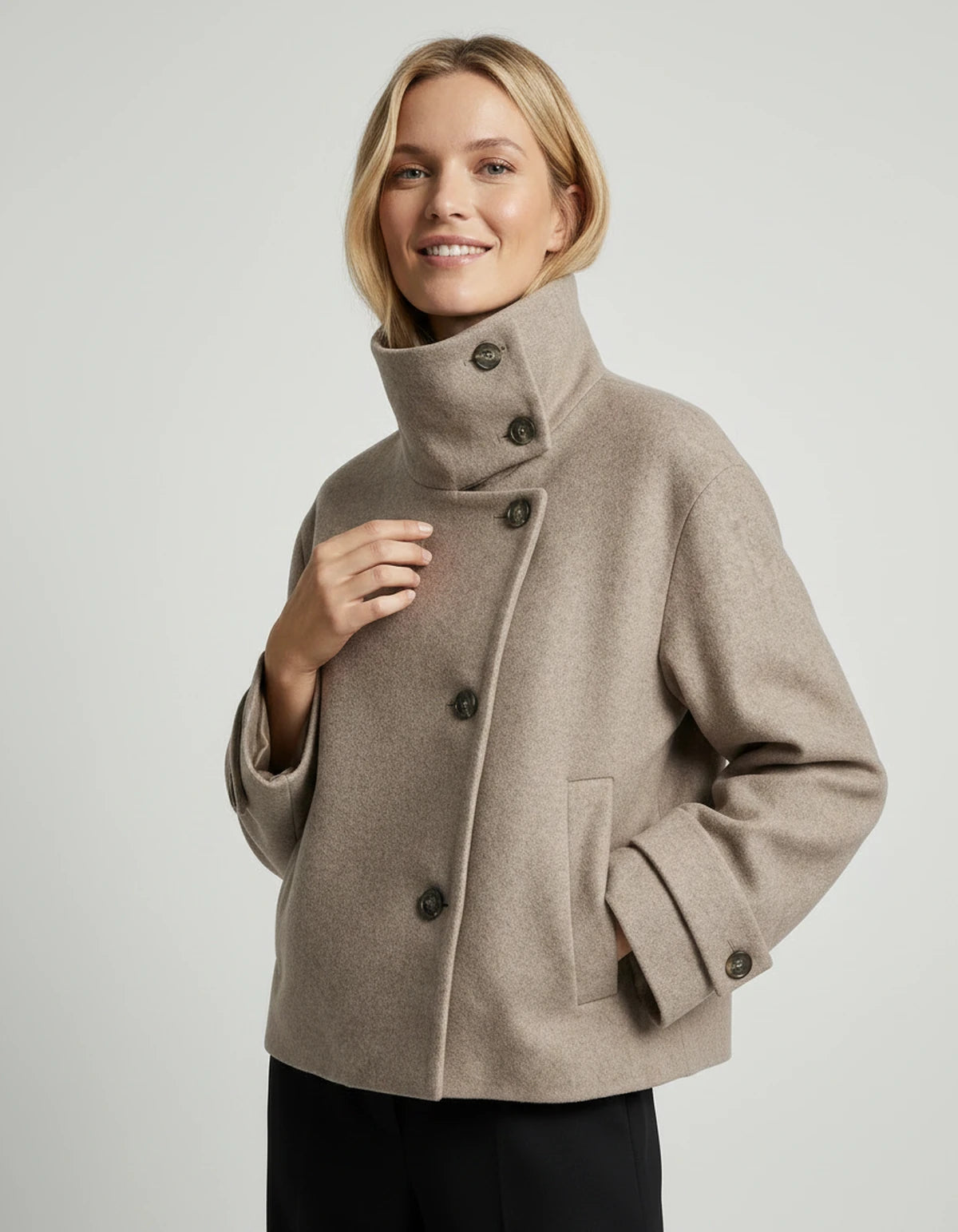 Sidonie Coat — Beige | SKU: SD-11311-beige-XS,SD-11311-beige-S,SD-11311-beige-M,SD-11311-beige-L