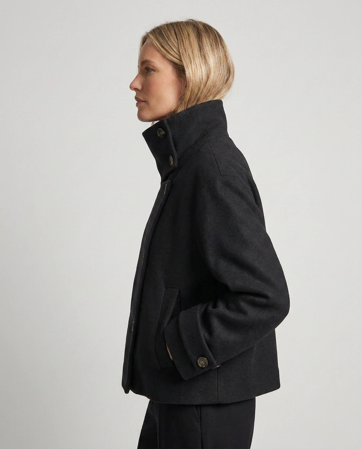 Sidonie Coat — Black | SKU: SD-11311-black-XS,SD-11311-black-S,SD-11311-black-M,SD-11311-black-L