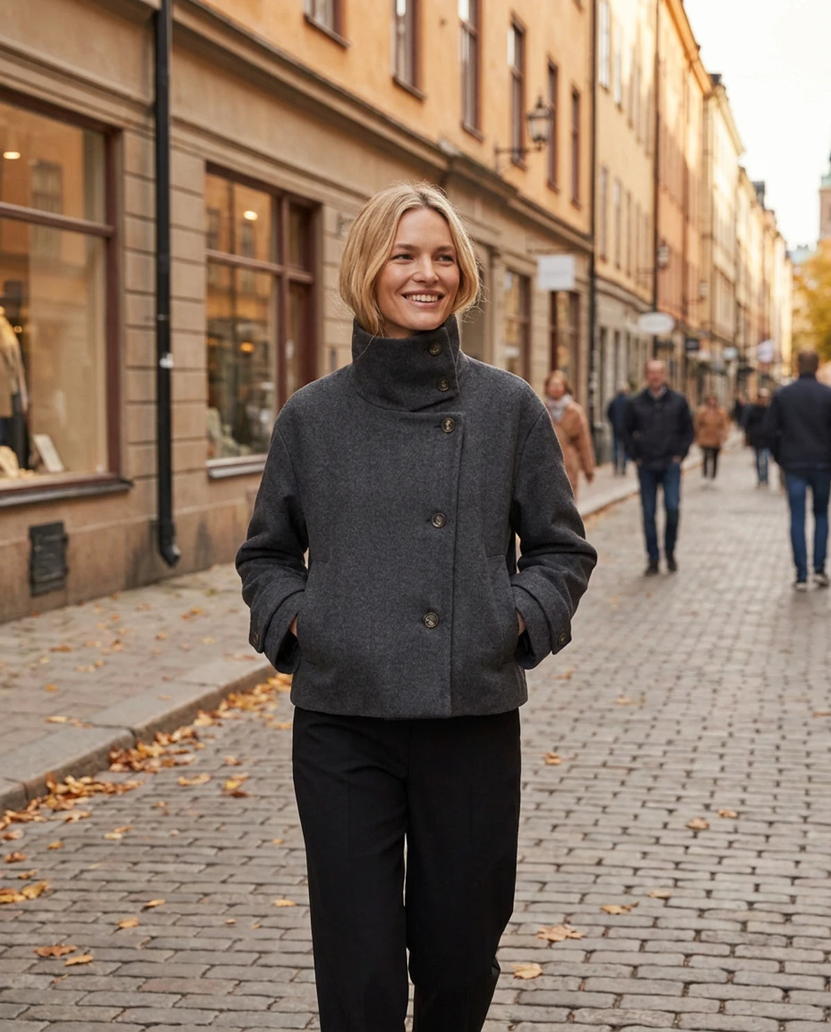 Sidonie Coat — Gray | SKU: SD-11311-gray-XS,SD-11311-gray-S,SD-11311-gray-M,SD-11311-gray-L