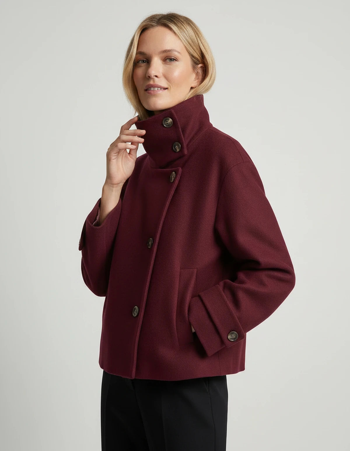 Sidonie Coat — Red | SKU: SD-11311-red-XS,SD-11311-red-S,SD-11311-red-M,SD-11311-red-L