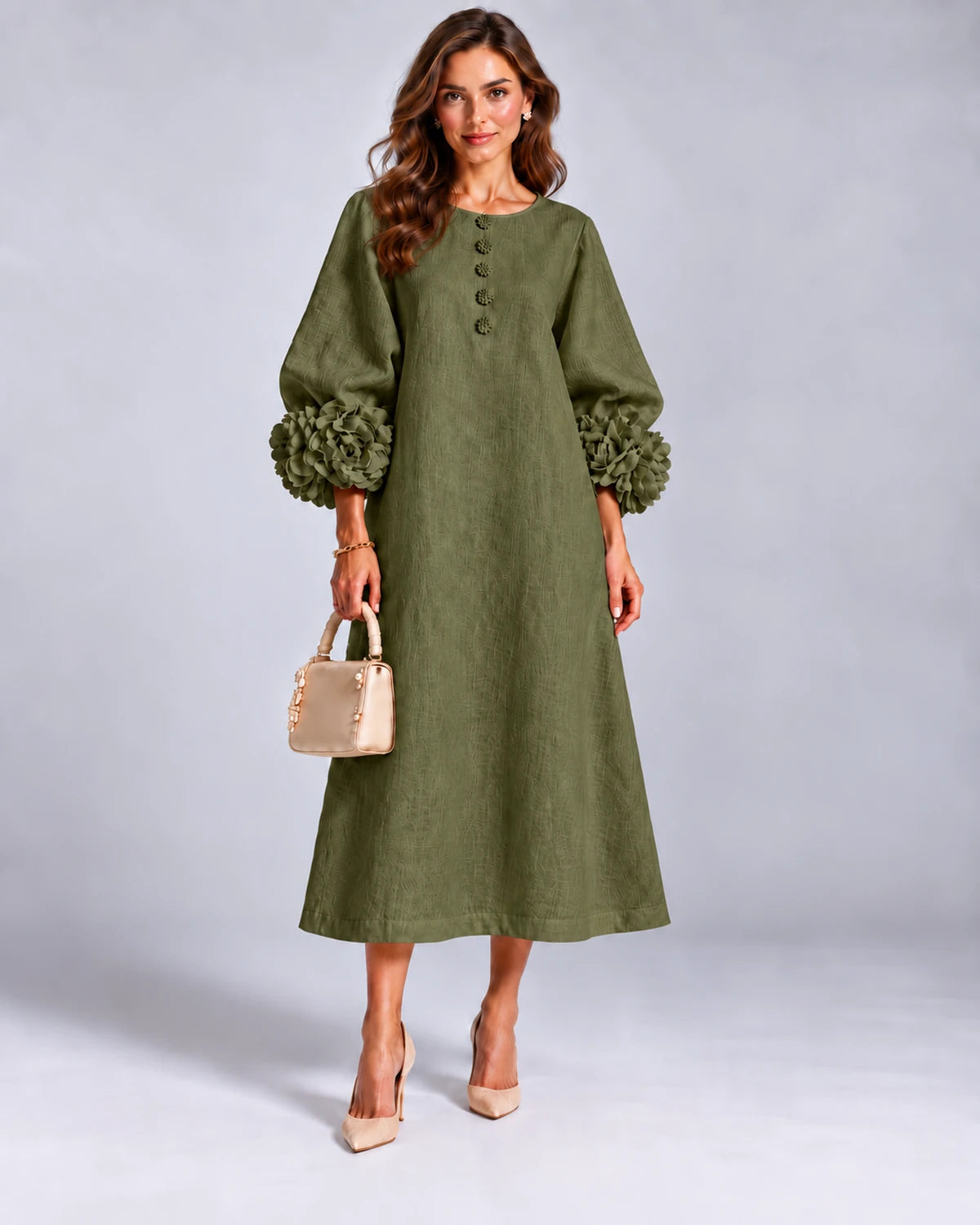 Sirena Midi Dresses — Green