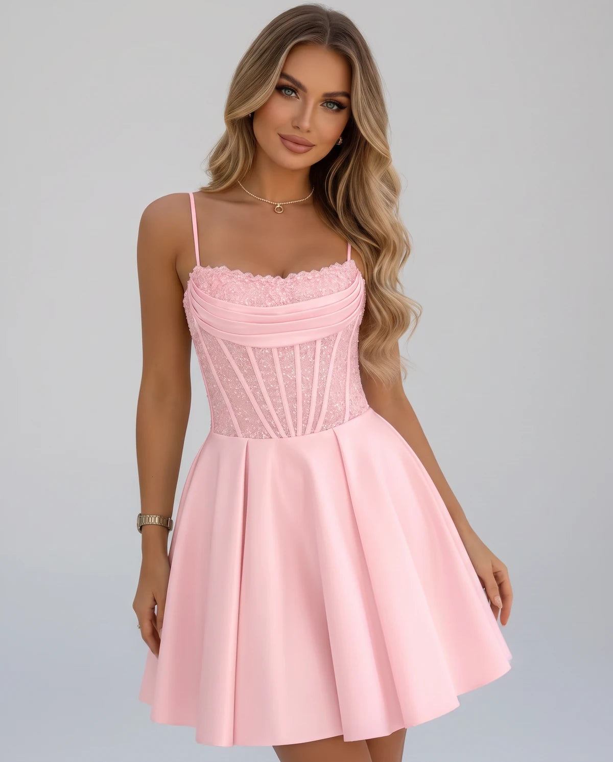 Sorbonne Mini Dress — Pink