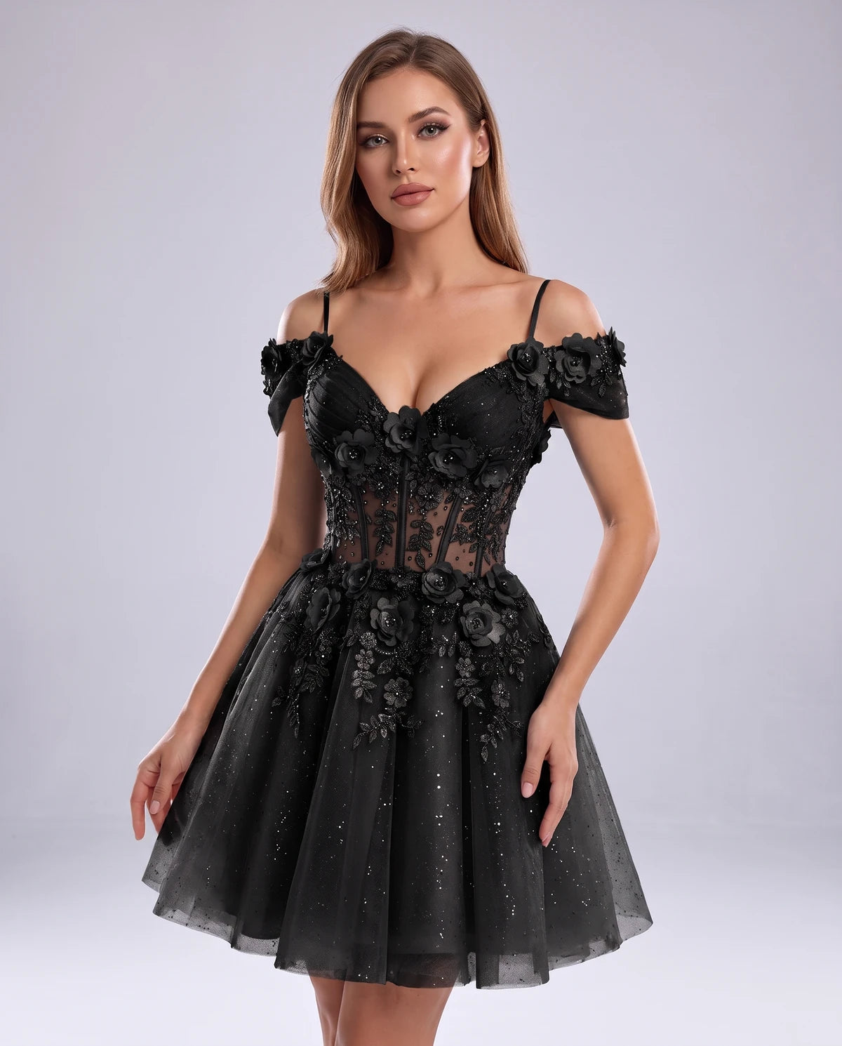 Sorrento Mini Dress — Black
