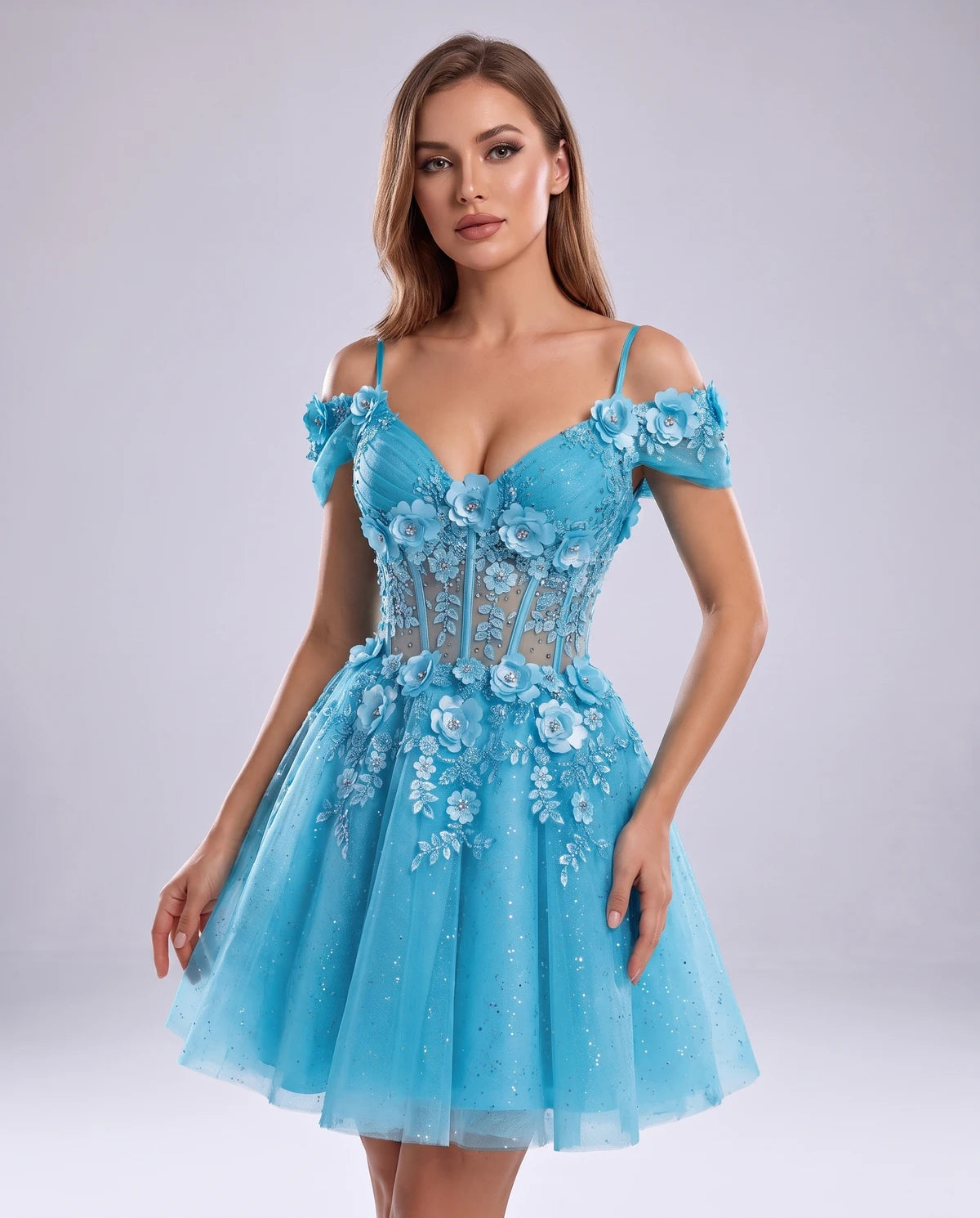 Sorrento Mini Dress — Blue