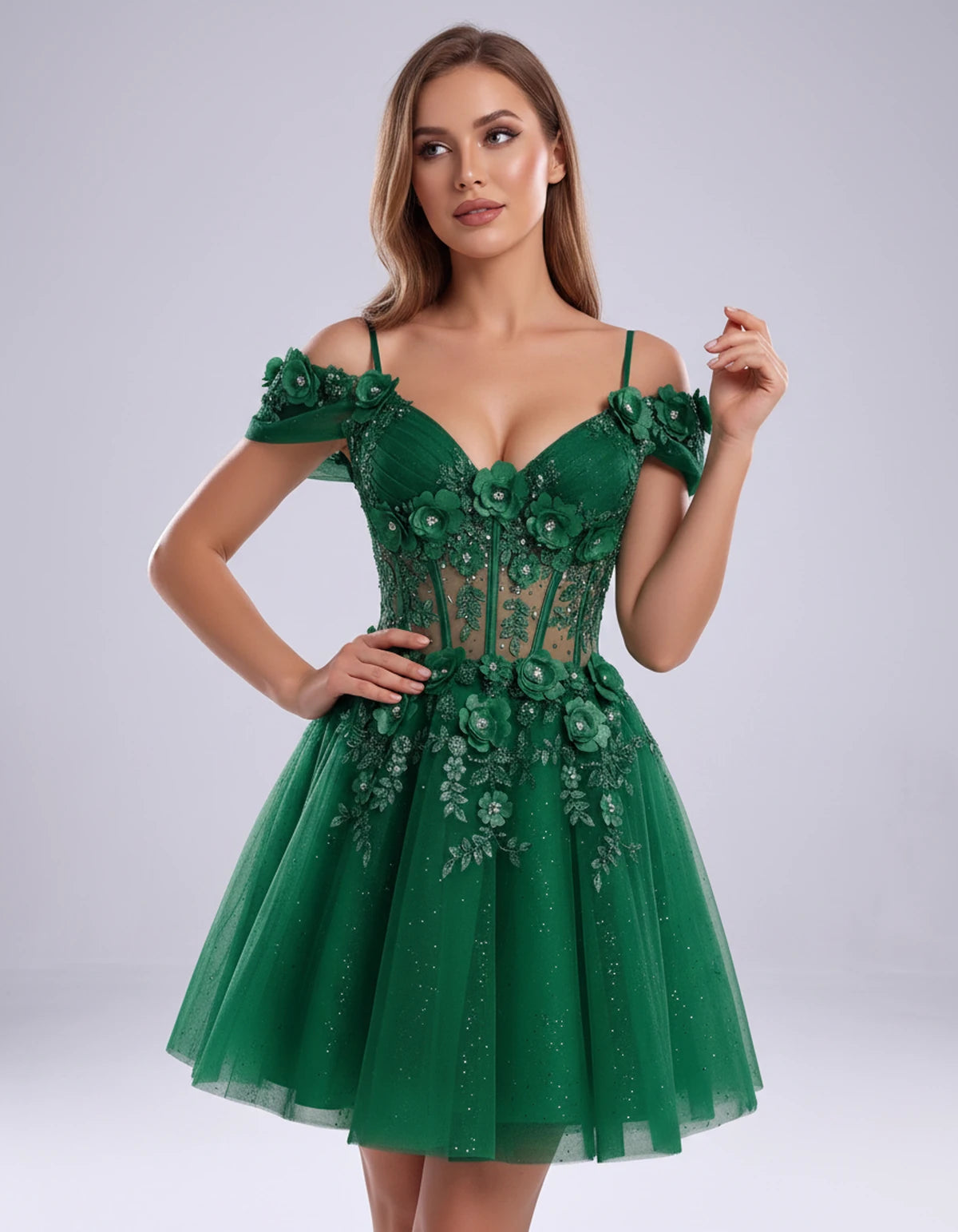Sorrento Mini Dress — Green | SKU: SD-31432-green-2,SD-31432-green-4,SD-31432-green-6,SD-31432-green-8,SD-31432-green-10,SD-31432-green-12,SD-31432-green-14,SD-31432-green-16,SD-31432-green-16W,SD-31432-green-18W,SD-31432-green-20W,SD-31432-green-22W
